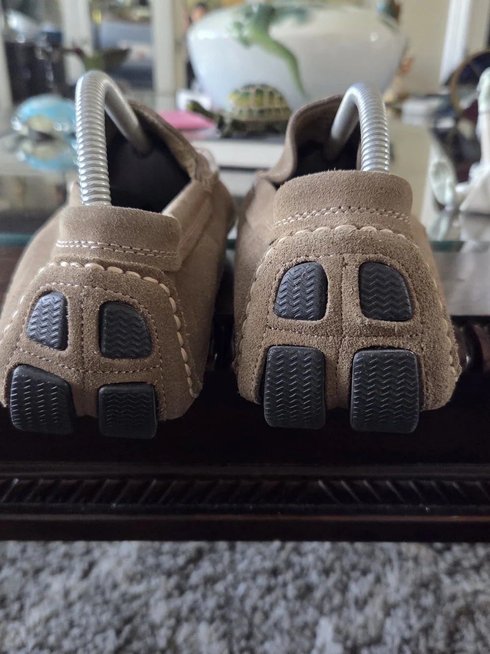 Tommy Bahama Men's Suede Loafers in Taupe Brown